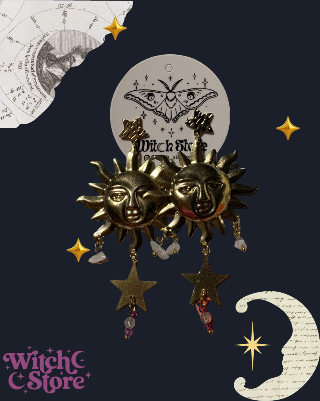 Aretes Whimsical Sun