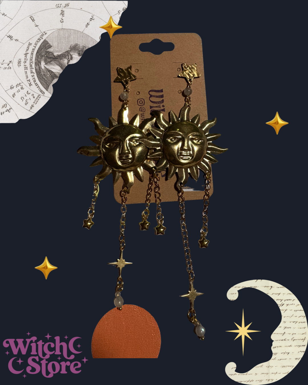 Aretes Whimsical Sun